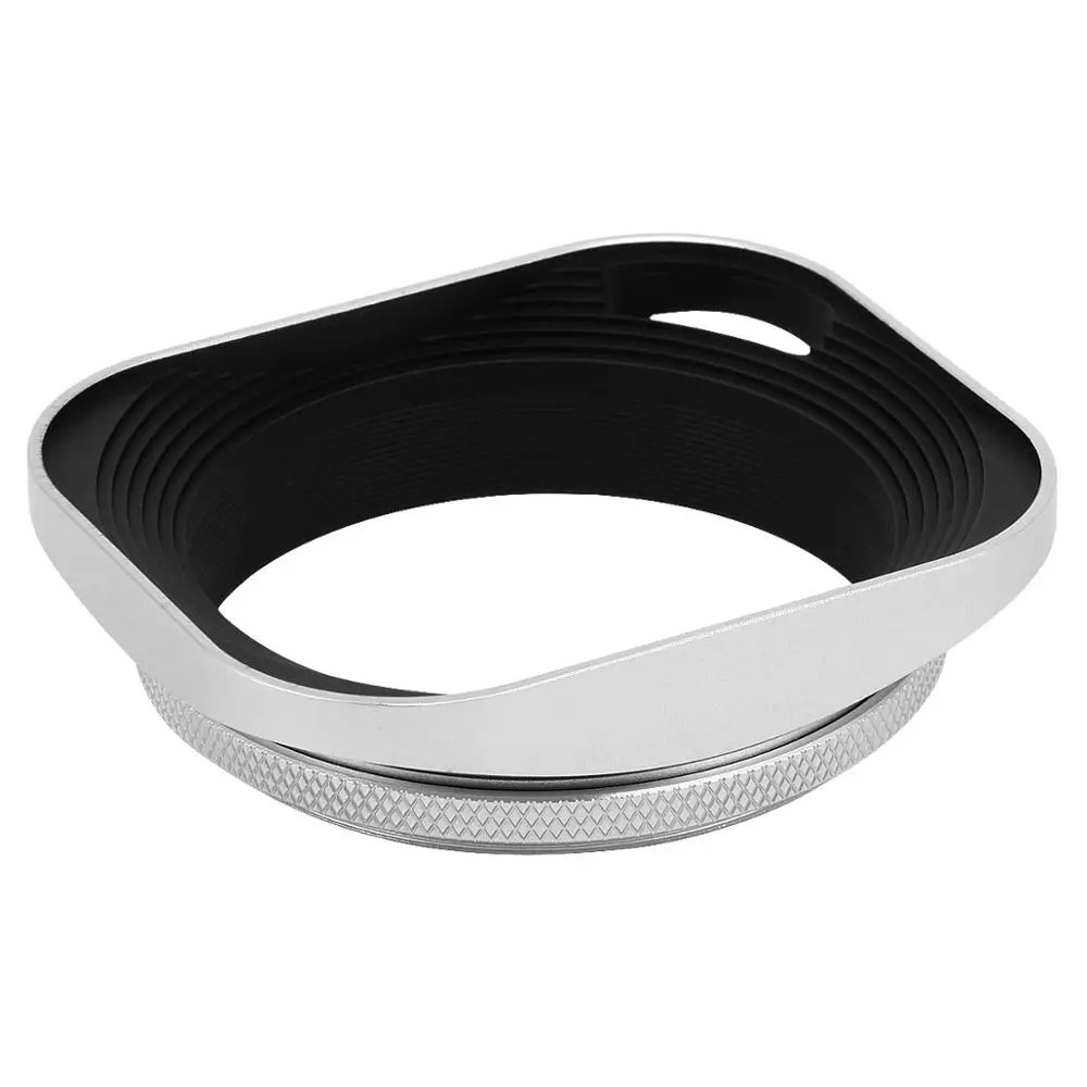 Haoge metalowa śruba osłona obiektywu Hollow Out zaprojektowana z osłoną do aparatu Leica dalmierz z 55mm E55 filtr gwint obiektyw srebrny