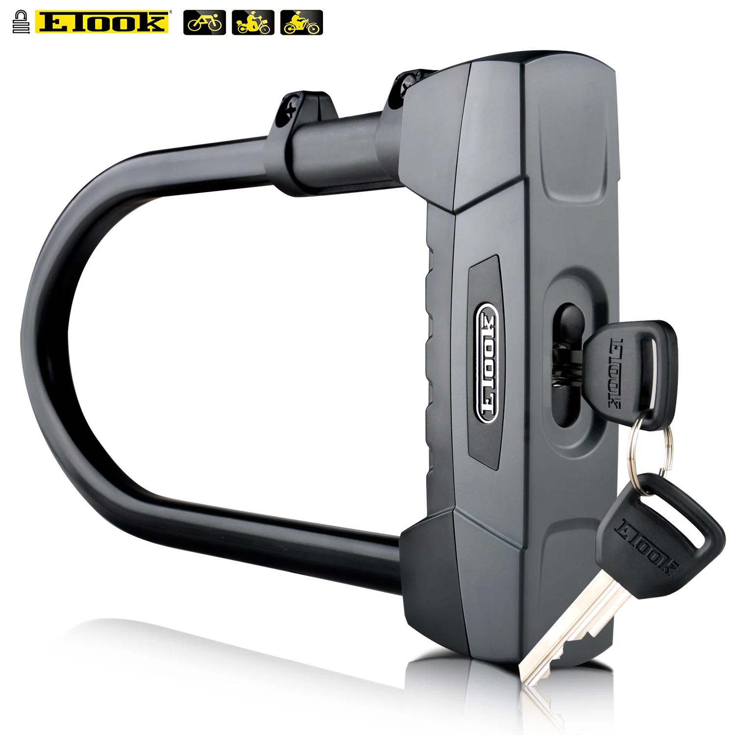 

ETOOK U Lock E-Bike Heavy Duty Motorcycle MTB Road Bike Alloy Anti-theft Safety Lock Bicycle Accessories 2 Keys Free Lock Frame