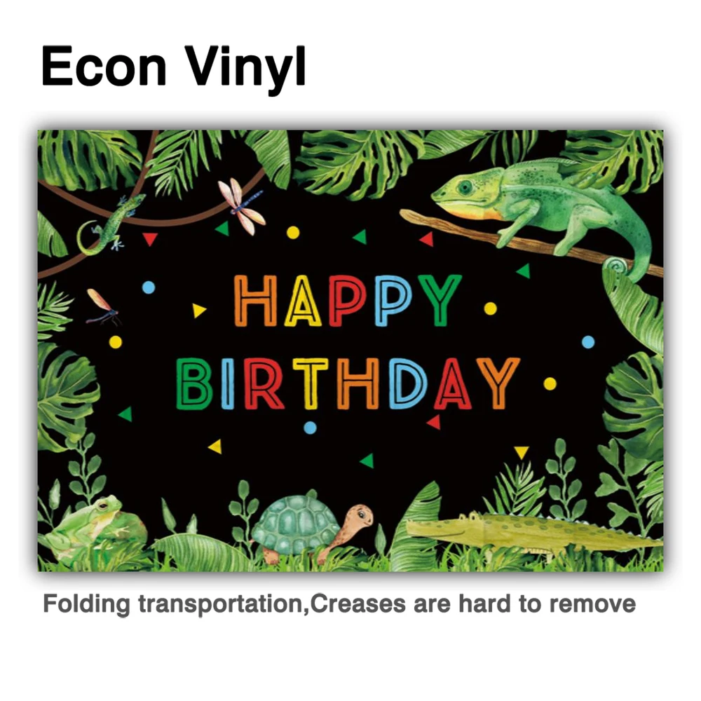 Funnytree-Fondo de fiesta de cumpleaños para niños, telón con puntos coloridos, temática de jungla, hojas, animales, ramas, Tropical, aventura