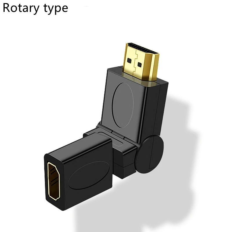 Adaptador hembra a hembra HDMI, macho a hembra, Cable de codo de 90 grados, extensión de adaptador y conversor 1080P