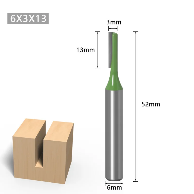 1 adet 1/4 6mm Shank düz Bit giyotin temizleme sifonu döşeme ahşap karbür yönlendirici Bit freze kesiciler ağaç İşleme araçları kesiciler