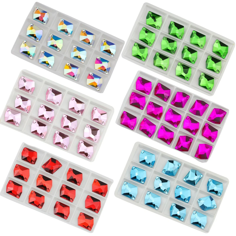 QL Crystal AB multi-size Color Sew on Stone Glass Flatback Rhinestones sewing glass rhinestones for garments