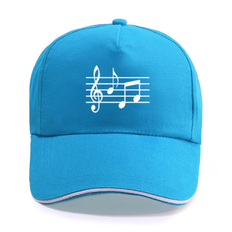 New Fashion Funny Music Note Print Baseball Cap Unisex Women Men Casual Cotton Hat Snapback Hats Trucker Caps Sun-Hats