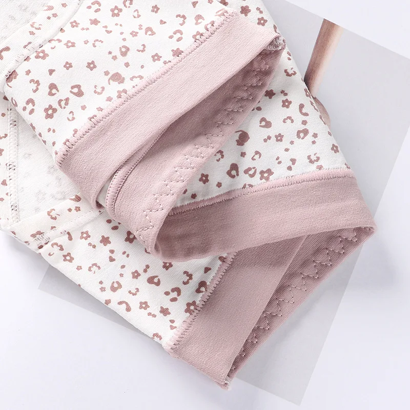 4pcs plus Size Sexy Printed Cotton Maternity Panties Low Waist V Briefs Summer Pregnancy Underwear Lingerie for Pregnant Women view 4