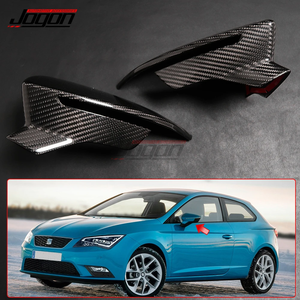 

Для SEAT Leon III Mk3 5F 13-19 Ibiza KJ Mk5 V Arona 2017-2019 углеродное волокно, боковое крыло автомобиля, крышки зеркал заднего вида, накладка