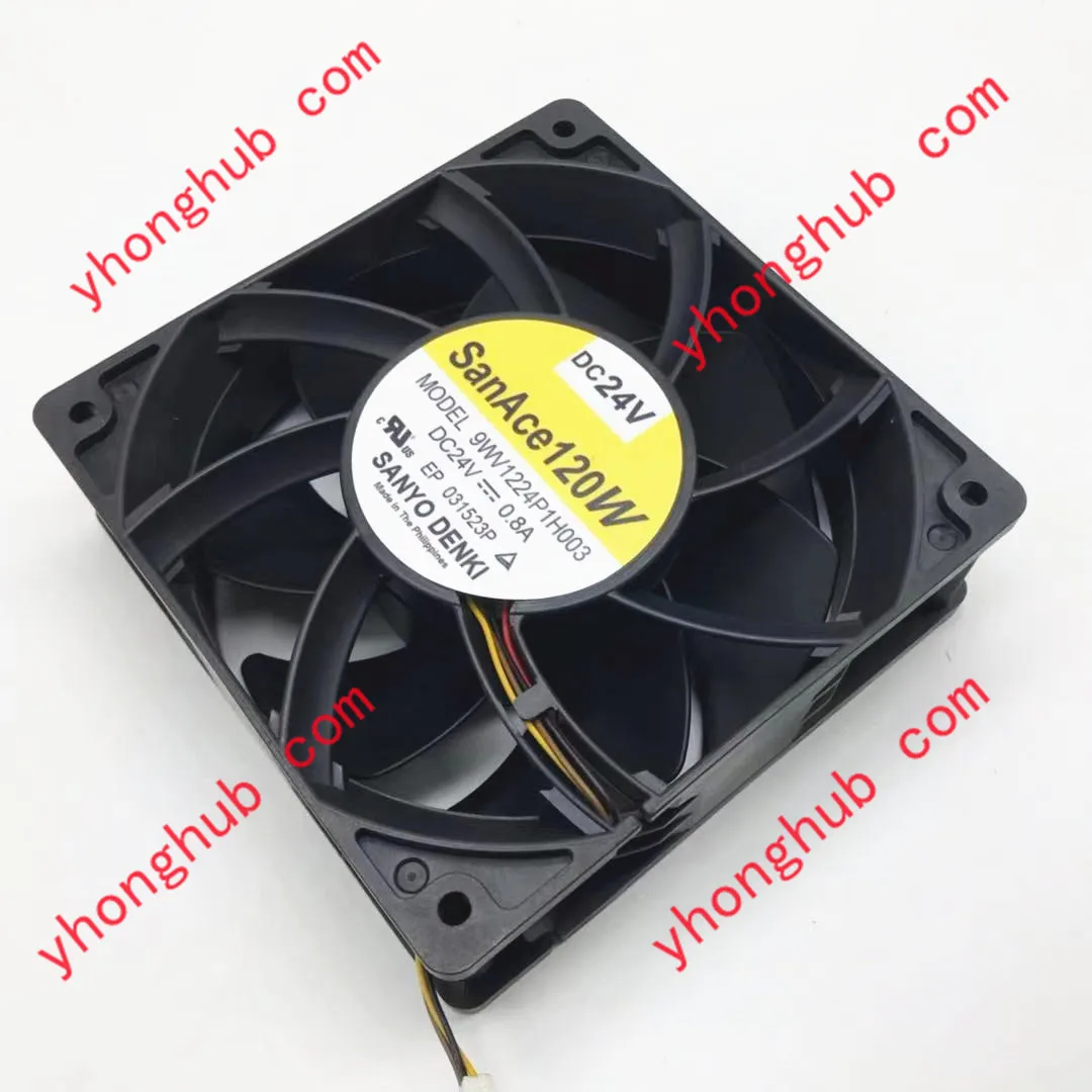 

Sanyo Denki 9WV1224P1H003 DC 24V 0.8A 120x120x38mm 4-Wire Server Cooling Fan