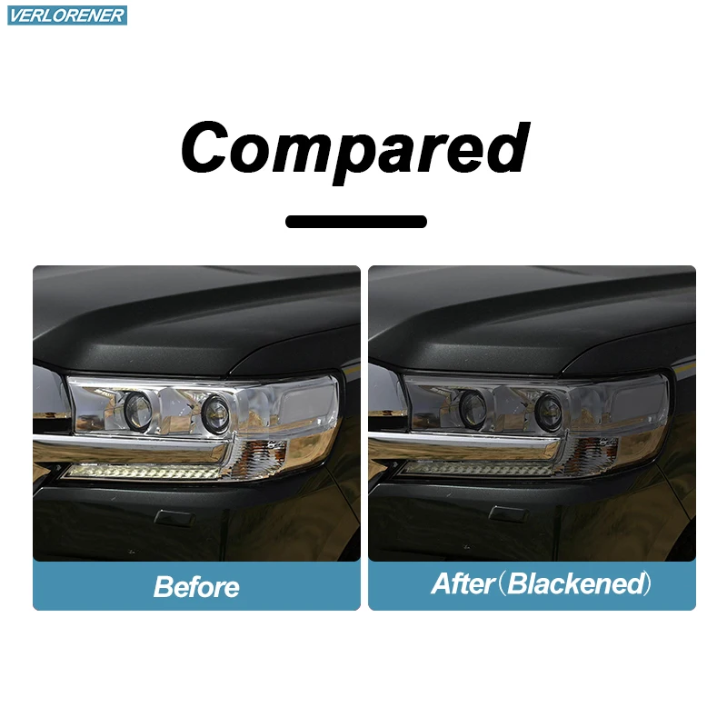 Car Headlight Protective Film Smoke Black Tint Vinyl Transparent Sticker For Toyota RAV4 CHR Supra Corolla E210 86 Camry Prado