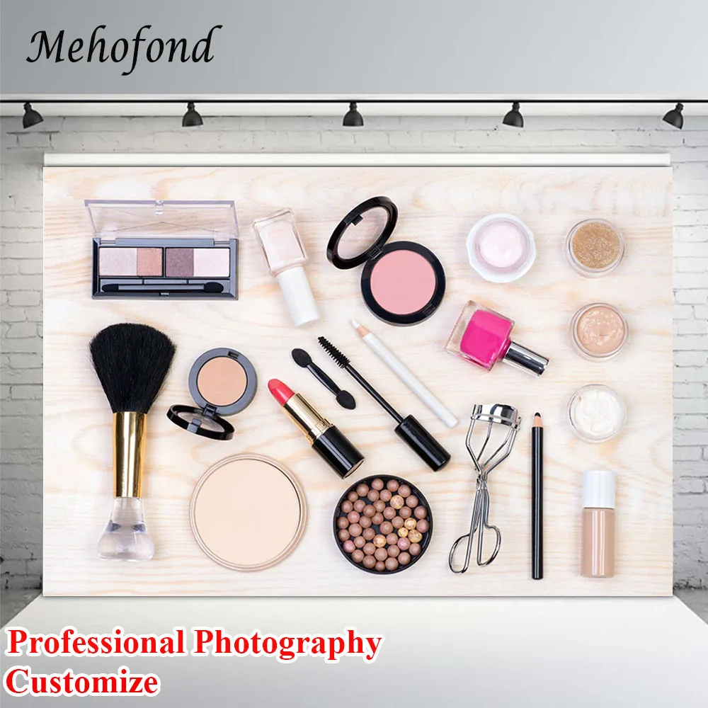 Mehofond-메이크업 파티 배경, 사진용, 공주, 소녀, 화장품 도구 배경, 베이비 샤워 사진 스튜디오, 포토폰 소품