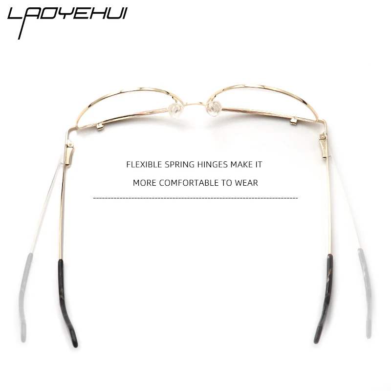 Anti Blue Light Glasses Frame Women Prescription Optical Metal Eyewear Eyeglasses Frames Fashion Cat Eye Glasses Women\'s 2022