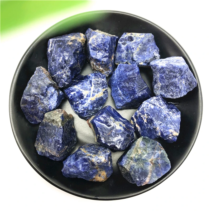 Drop Shipping 1PC Natural Rough Sodalite Raw Quartz Gemstones Rocks Specimen Reiki Healing Home Decor Natural Stones and Crystal