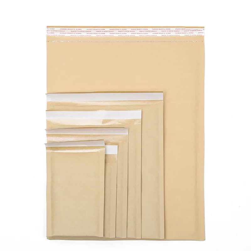 Envelopes de papel kraft com plástico bolha, tamanho grande, 34x46.5 + 4cm, 5 unidades