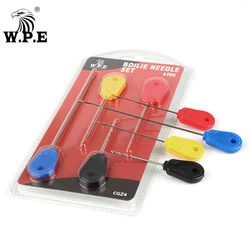 W.P.E Fishing Tool Accessories 4 Pcs/1Set Boilie Needle Set Kit Tool Stainless Baiting Drill Stringer Needle Carp Fishing goods