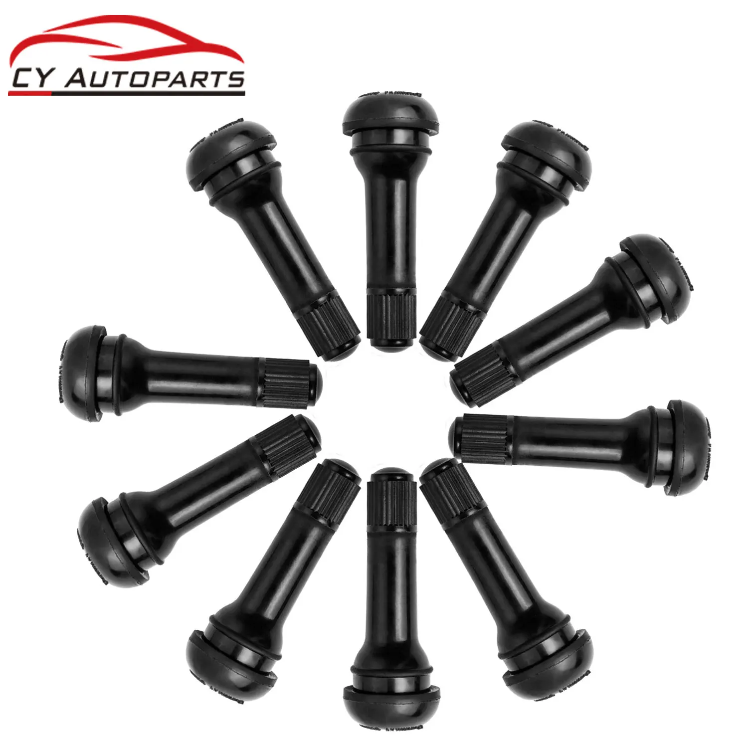 10/20/50/100PCS New TR414 Snap-In Black Rubber Tire Valve Stems Short Rod Car Accessories