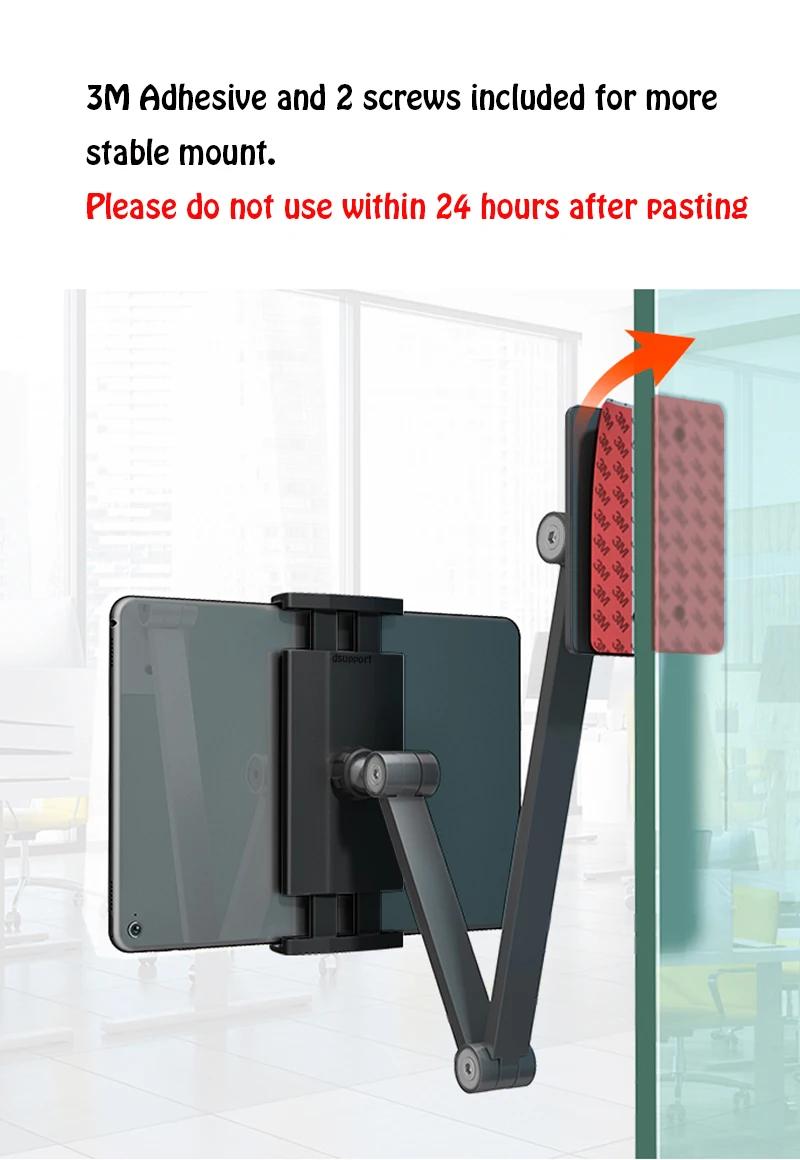 Настенное потолочное крепление для планшета, для кухни, Складная регулируемая подставка для планшета 5-13 дюймов для телефона, планшета и ipad