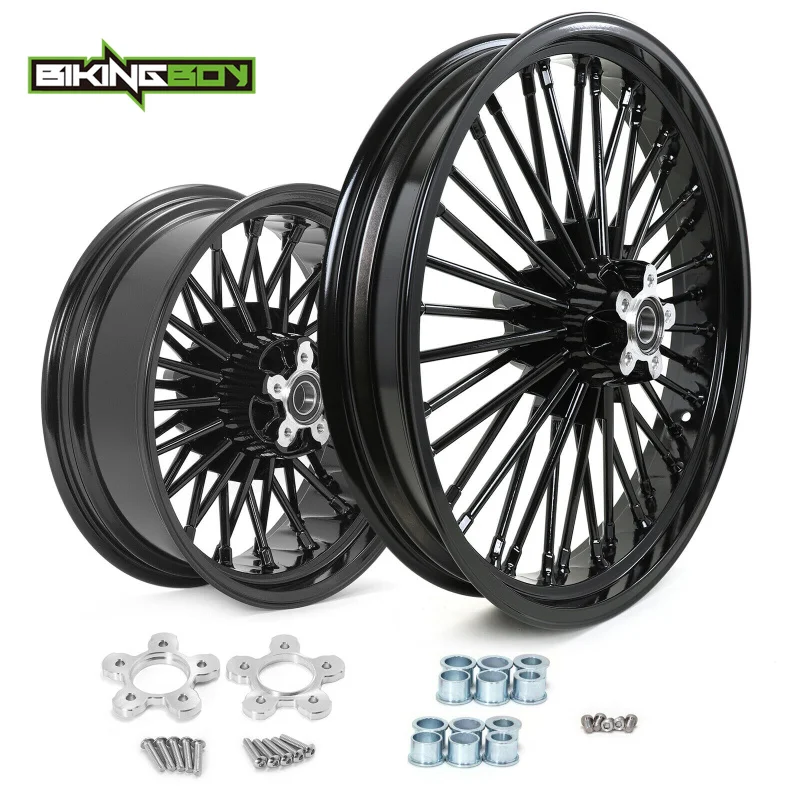 BIKINGBOY Softail Heritage Standard FXST Springer FLSTC Dyna Fatboy FLSTF 08-17 21x3.5 16 / 18 x 3.5 / 5.5 Fat Spoke Wheel Rim