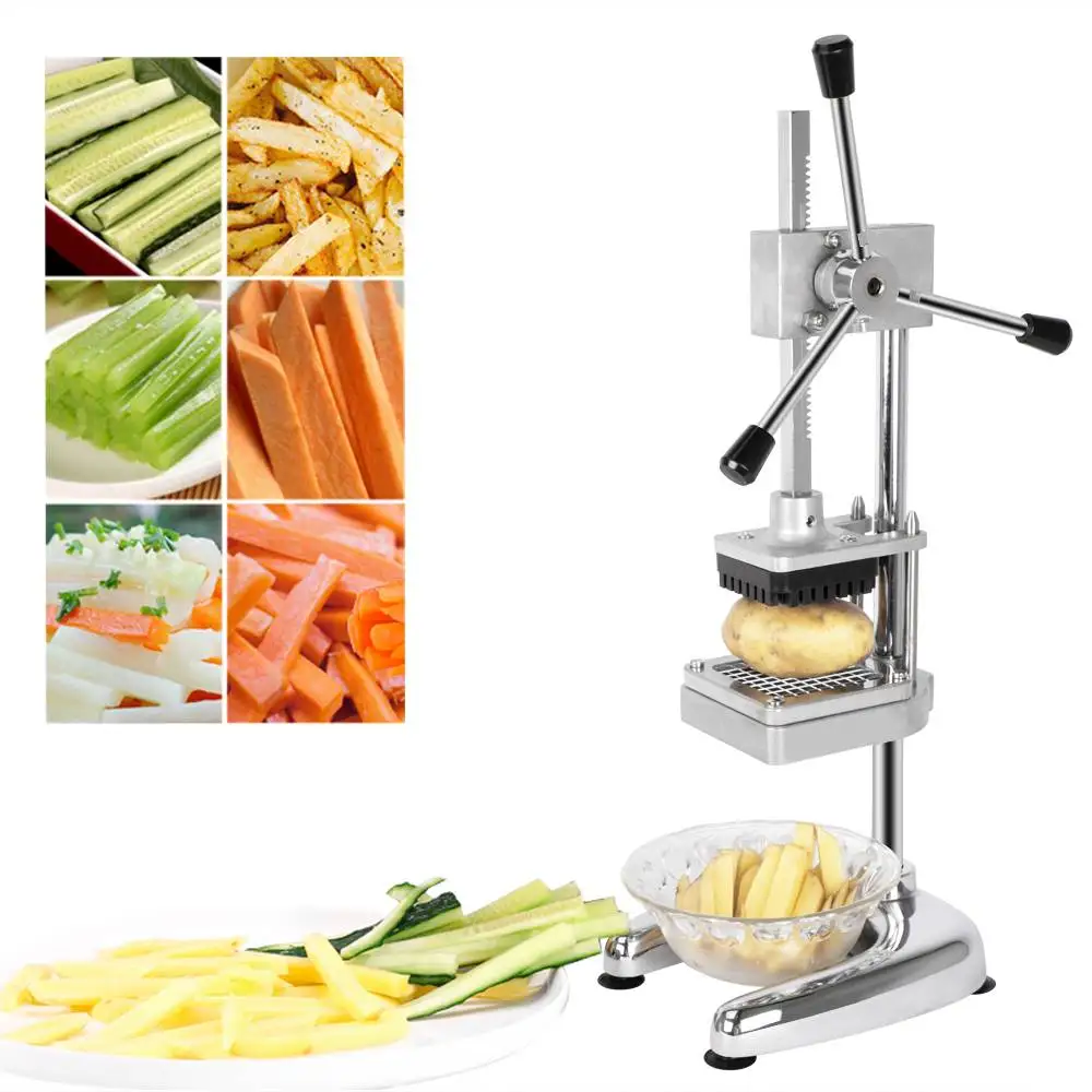 Aluminum Alloy Vertical French Manual Fries Machine with Three 3/8