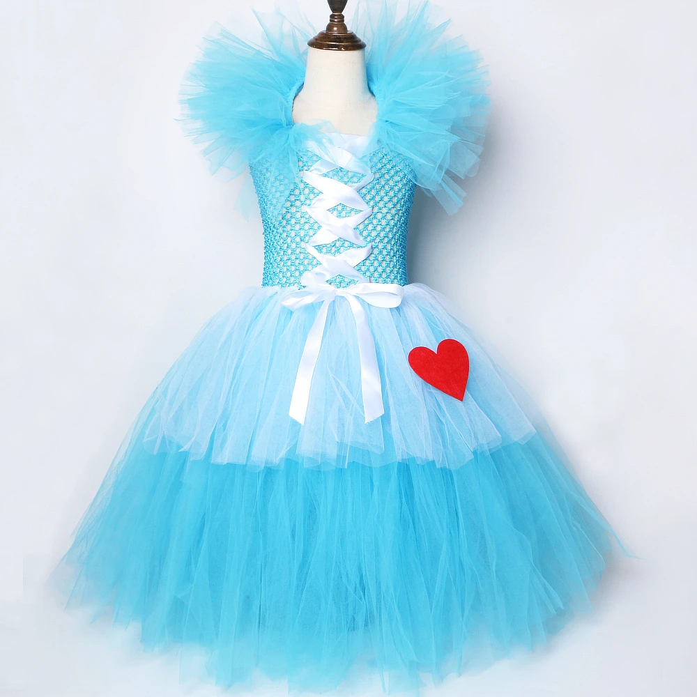 Déguisement princesse Alice pour filles, robe Tutu longue, pour Halloween, carnaval, longueur cheville, 1-12 ans