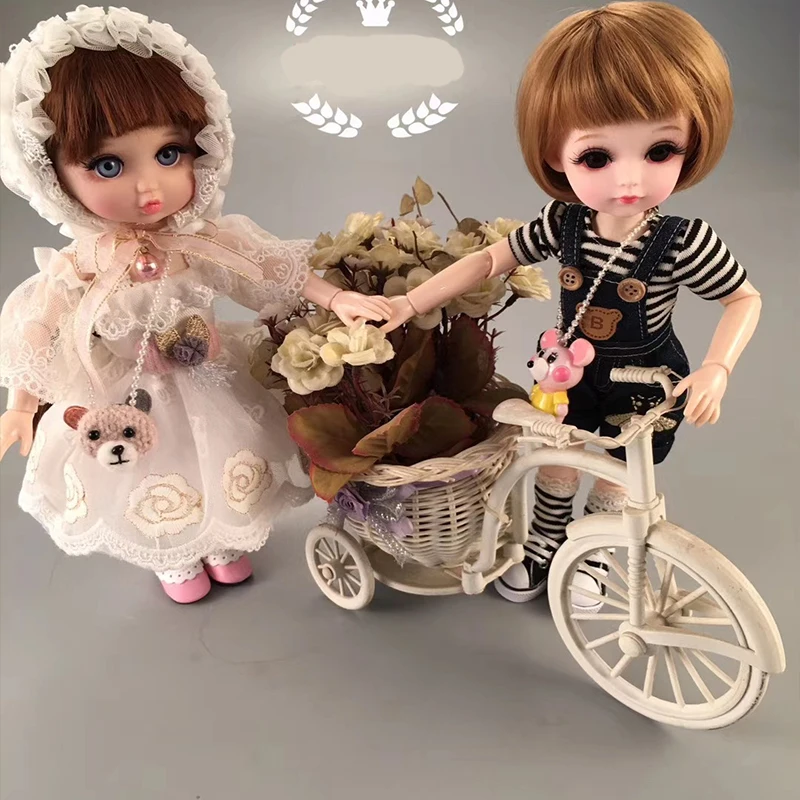 

bjd doll full set 1/6 30cm 18 Movable Jointed Pouting DIY Bjd Dolls Princess Toys Round Face long Hair DIY Toy Gift for Girls