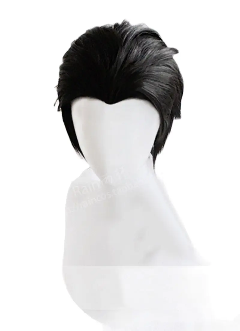  Reorio Leorio PaladiKnight Short Black Heat Resistant Synthetic Hair Wigs + a wig cap