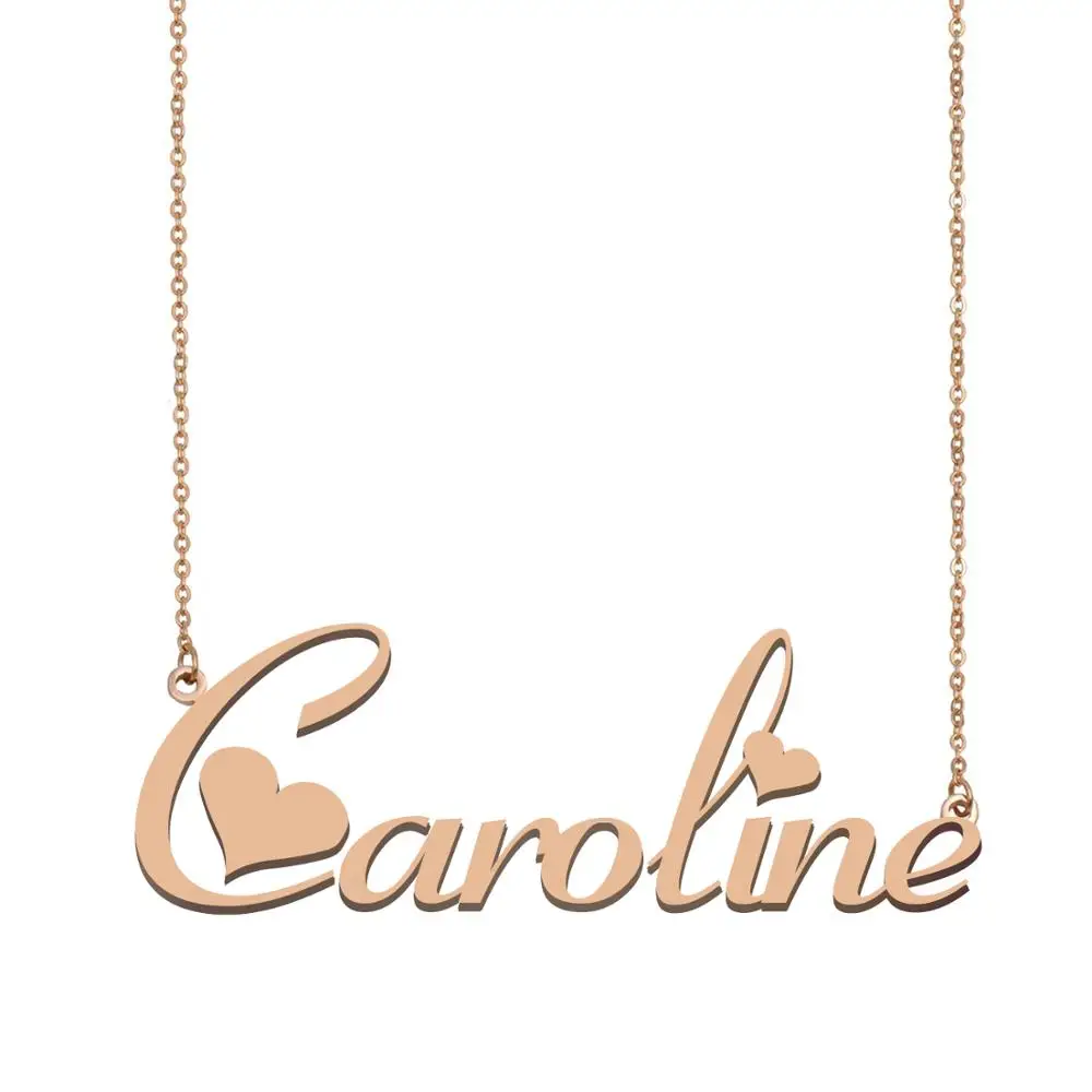 

Caroline Name Necklace, Custom Name Necklace for Women Girls Best Friends Birthday Wedding Christmas Mother Days Gift