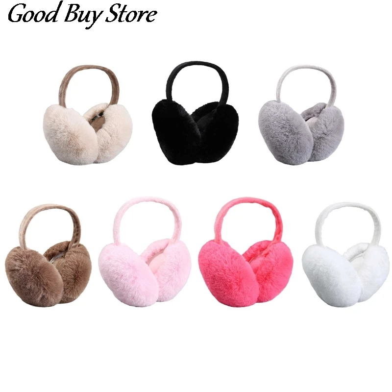 Flurry Fur Earmuffs Winter Cold Protection Women Men Warm Headphones Earmuff Soft Plush Ear Warmer Skiing Cycling Earflap Cover