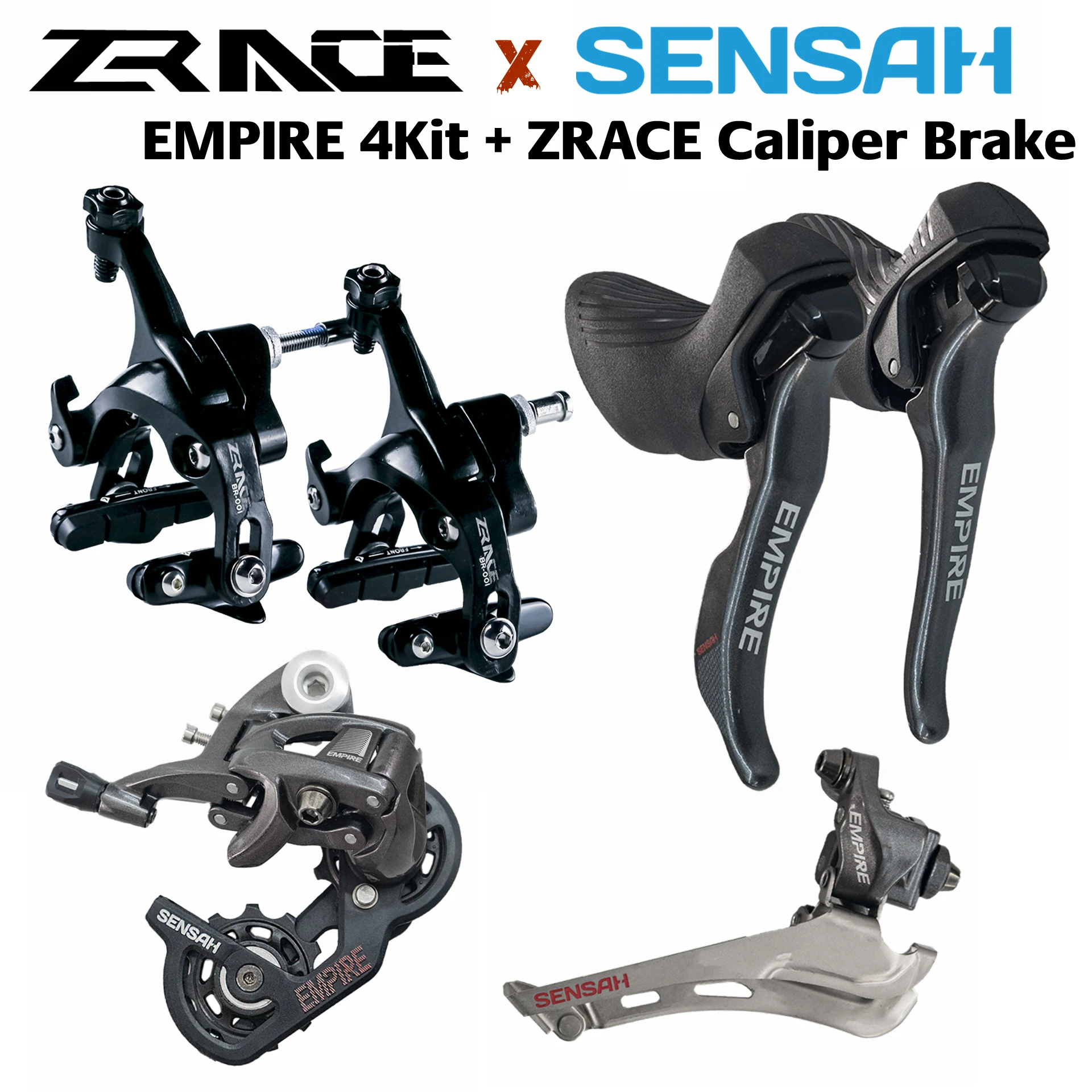 SENSAH EMPIRE 2x11 speed, 22s Road 5Kit, ZRACE BR-001 Caliper Brake + Shifter + Rear Derailleurs + Front Derailleurs, 5800,R7000