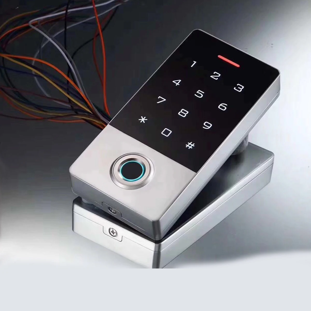 Système de contrôle d\'accès intelligent de porte, avec clavier tactile en métal rétroéclairé, wi-fi, application Tuya, 125Khz, RFID, 10000