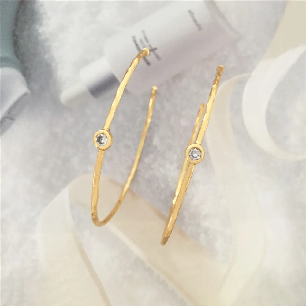 18K Gold Plate Hoop Earrings Women Trendy Gold Color Small Large Circle Hoop Earrings Punk Hip Hop Jewelry Accessories