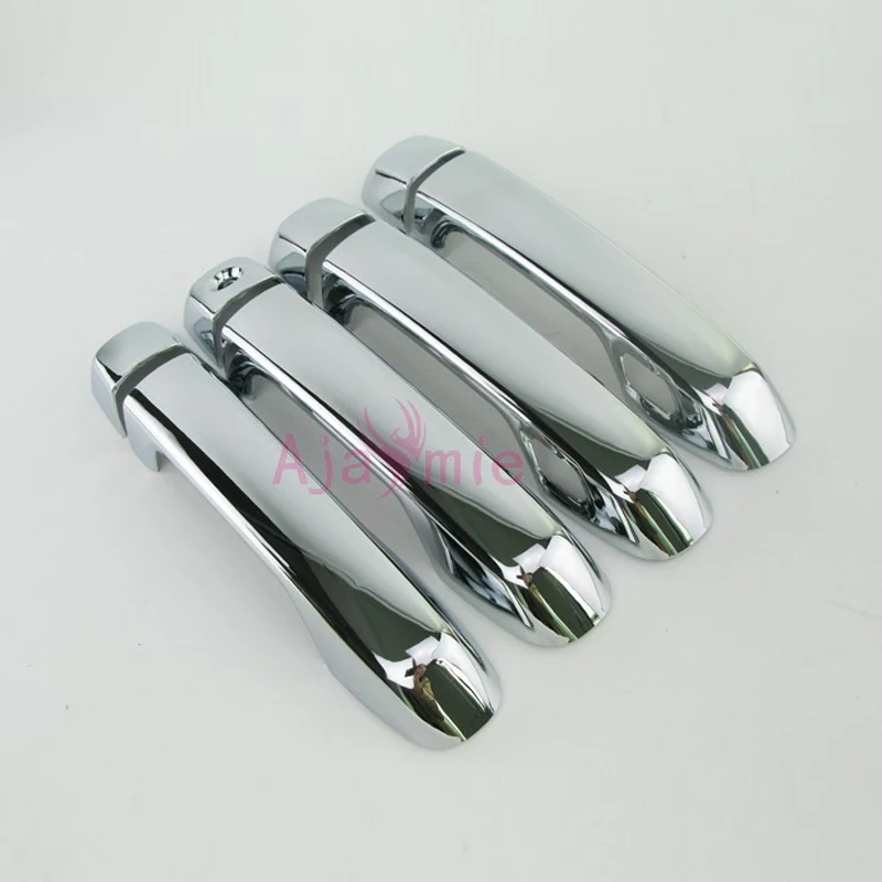 Chrome Car Styling Door Handle Cover With Smart Key Holes 2016 2017 2018 For Toyota Land Cruiser 200 Accessories