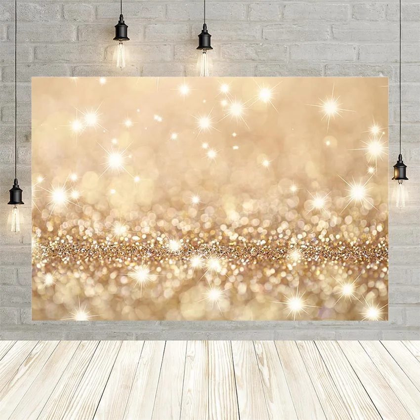 Avezano Christmas Golden Glitter Star Light Portrait Newborn Birthday Baby Decoration Backdrop Photo Background Custom Studio