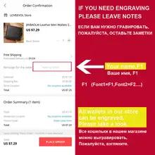 Leather Men's Wallet Zipper and Engraving #6