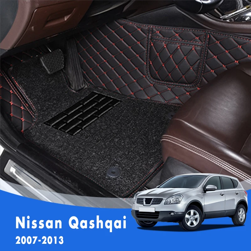 

For Nissan Qashqai J10 2013 2012 2011 2010 2009 2008 2007 Luxury Double Layer Wire Loop Car Floor Mats Carpets Auto Accessories