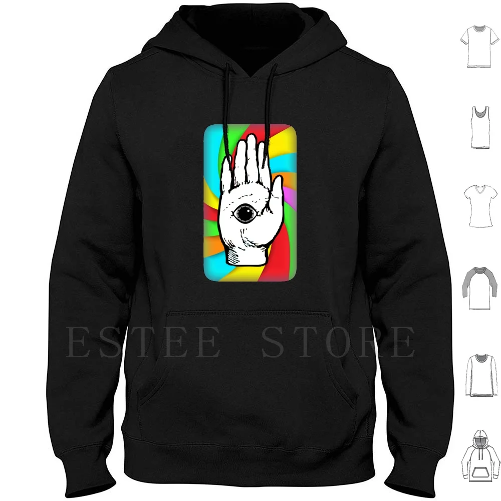 Sweat à capuche mains hypnotiques oeil de main hipnotique tout voir oeil hipnotique oeil hypnotique affascinant oeil affascinant Trippy Trippy