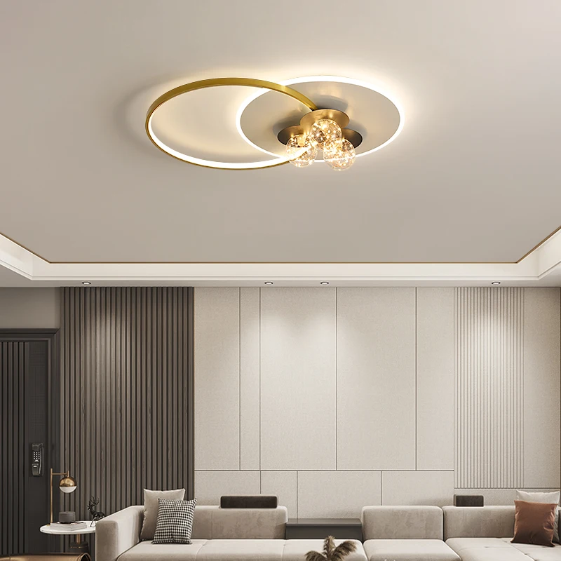 LED Gold Ceiling Chandelier For Kitchen Bedroom Dining Room Living Room Foyer Studyroom Hotel Restaurant Indoor Home New Lights