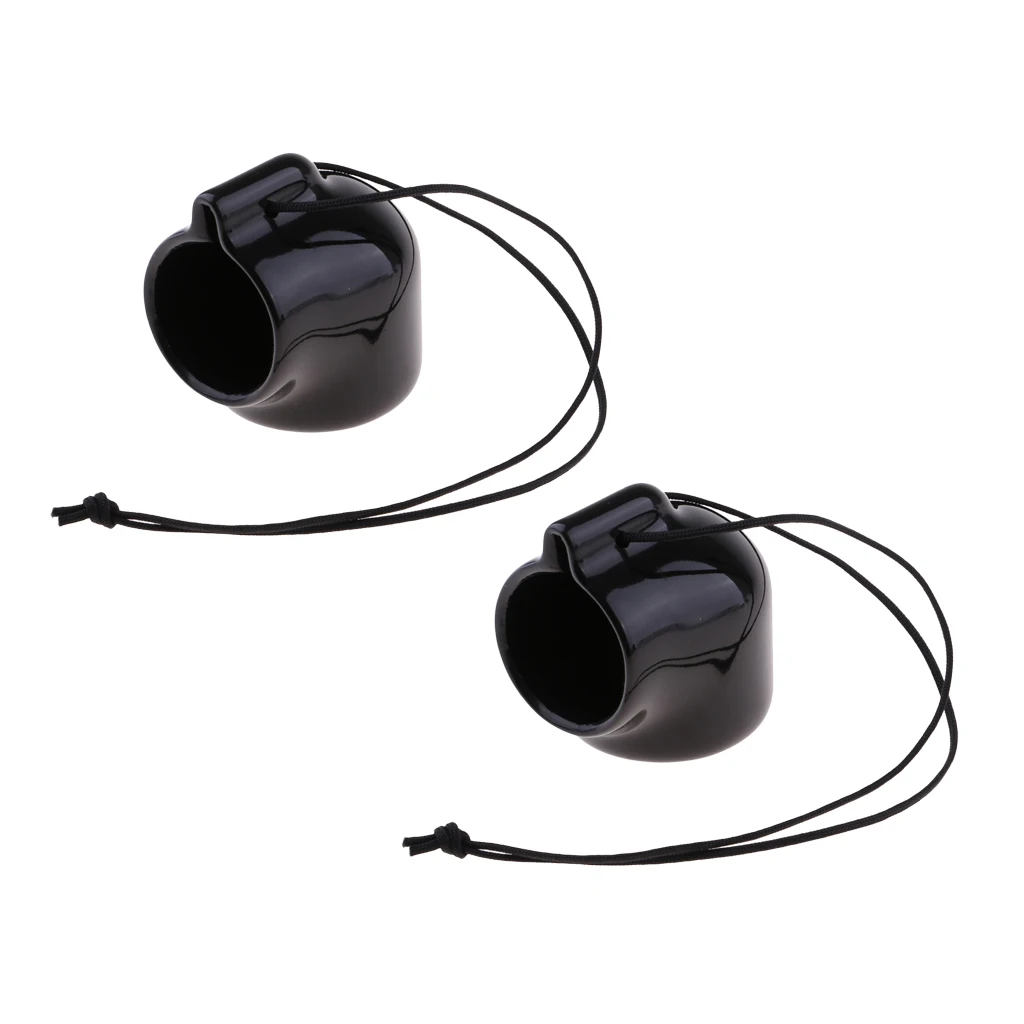 2Pcs Durable Scuba Diving Tank Protective Valve Caps, Dust Plug Cover with Thread for York Style Valves - Black