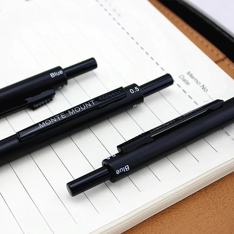 

1pcs 4-in-1 Multicolor pen - Creative student Metal Cased - Black , Blue , Red Ballpoint pen and 0.5mm pencil