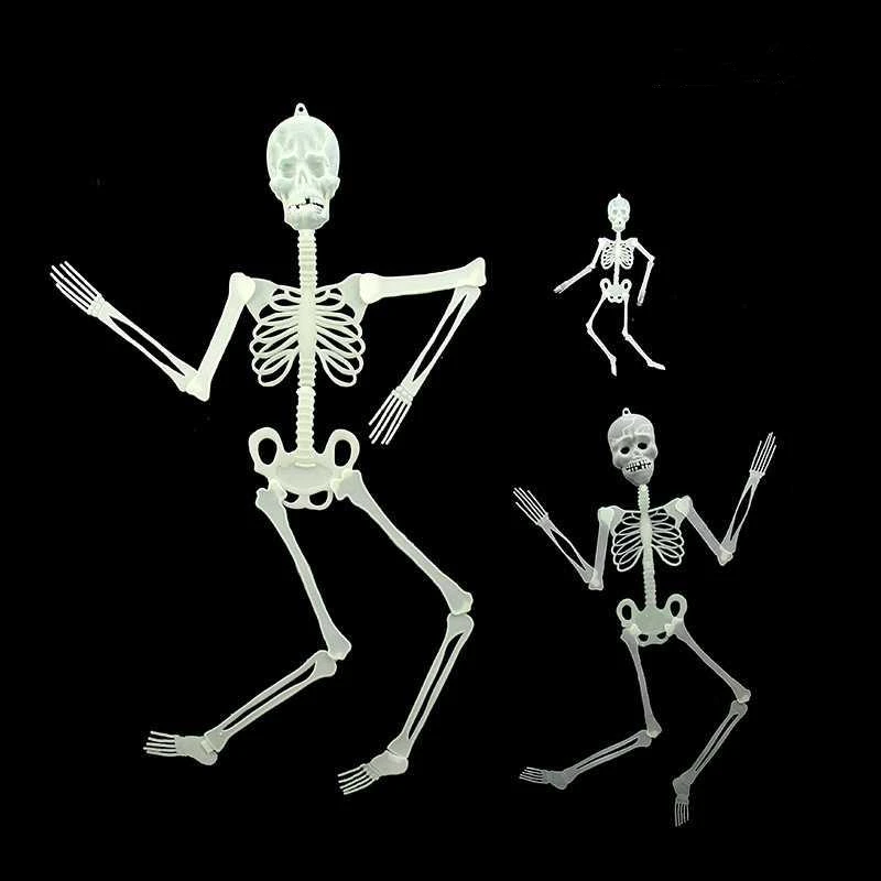 1pc horror noctilucous skeleton Halloween decoration haunted house props funny toys human skeleton pendant