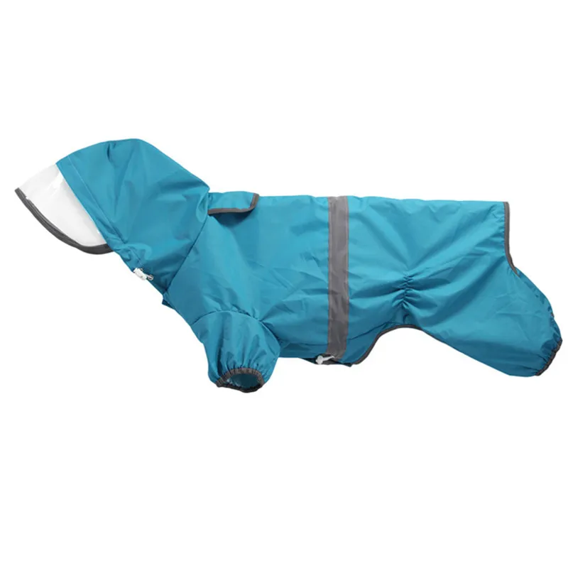 Pet Dog Raincoat for Corgi Dachshund Waterproof Dog Rain Jacket Light Weight Breathable 4 Feet Hooded Pet Rain Poncho Adjustable