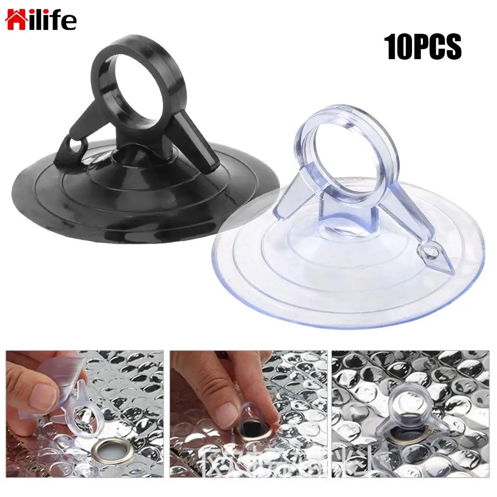 Automotive Interior Car Sunshade Suction Cup 10 PCS Strong Pull Ring Dovetail Suction Cup 45mm Diameter PVC Material