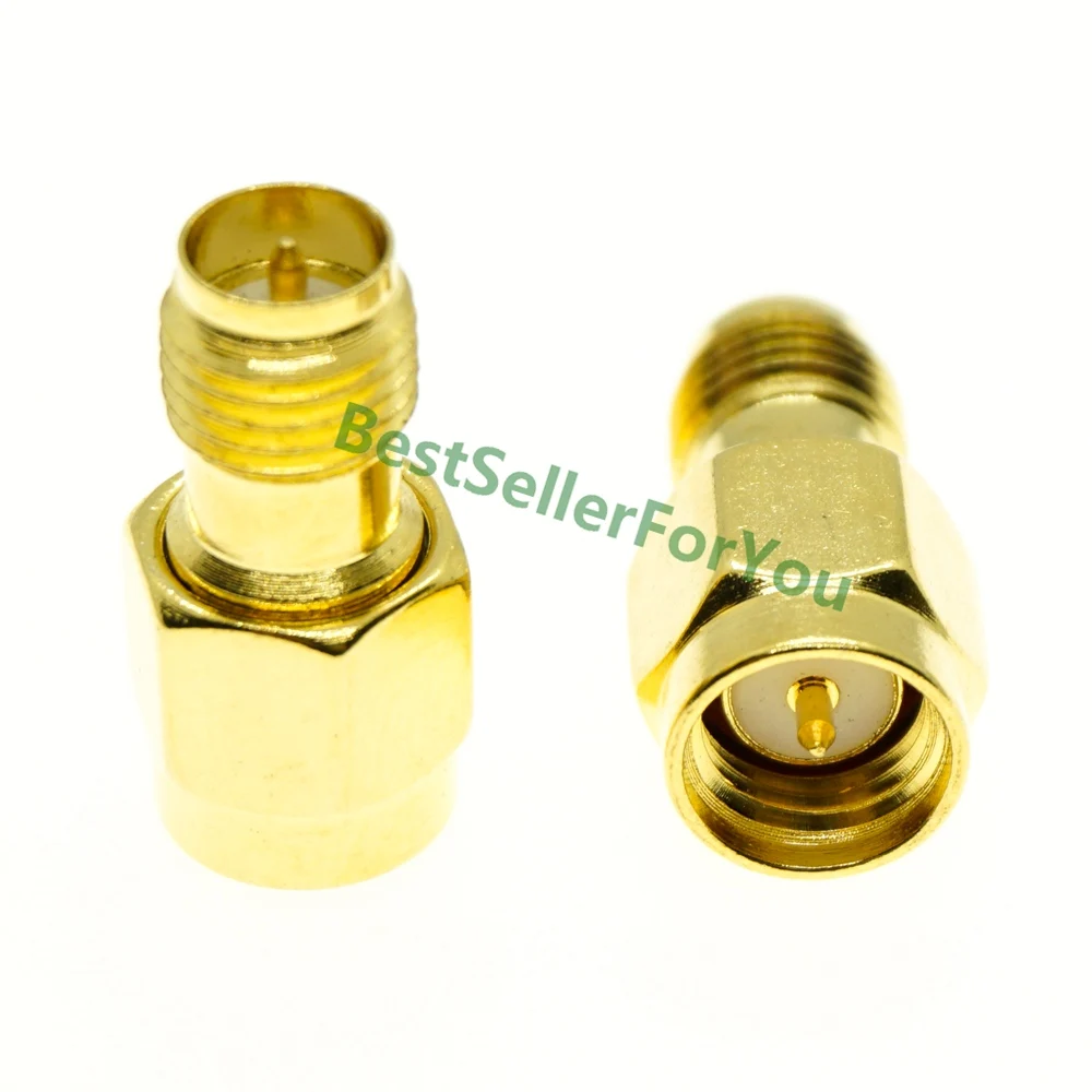 Conector SMA macho a RP-SMA, conector RPSMA, conector hembra, adaptador de conector RF recto