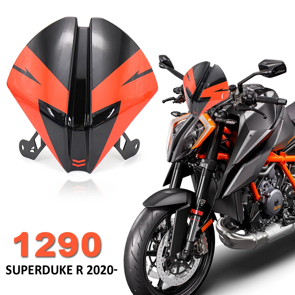 

For 1290 Superduke R Motorcycle Front Windshield Windscreen Airflow Wind Deflector Fly Screen 2021 2020