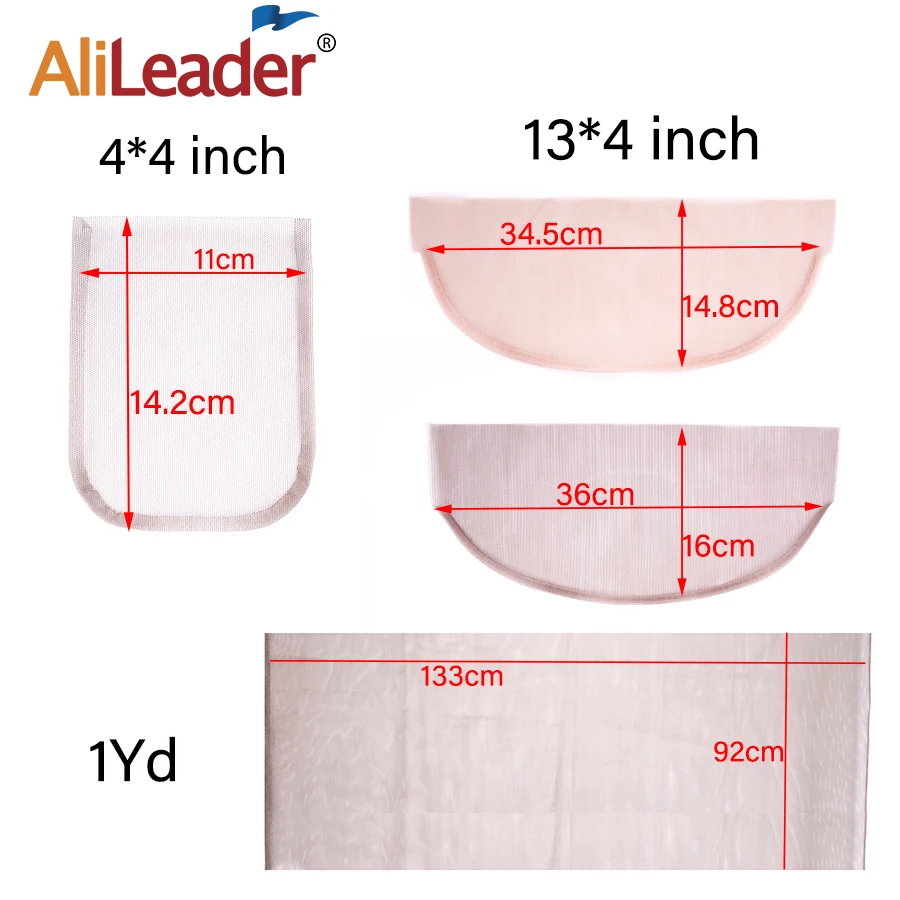 Alileader Hot Selling Swiss Lace Net For Making Lace Wig Foundation Hairnet Accessories Weaving Tools Hair Net 4*4 13*4 1 Yard