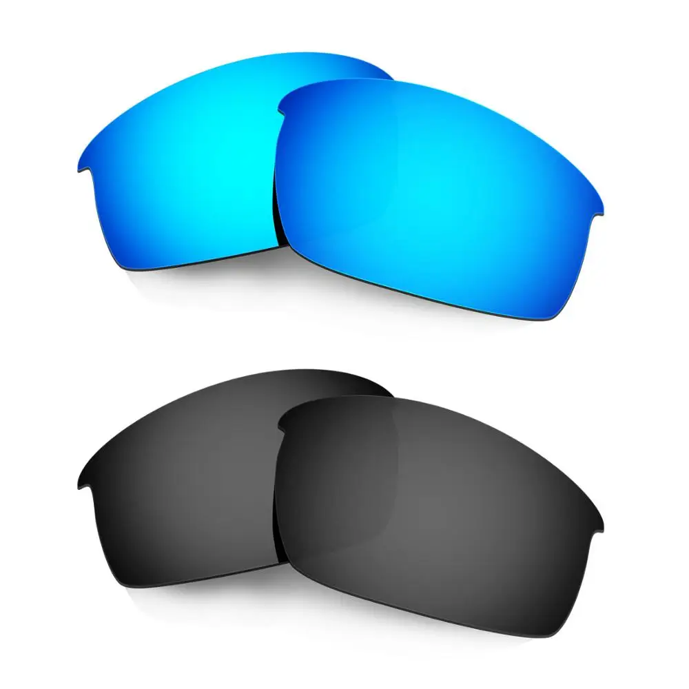 

HKUCO For Bottlecap Sunglasses Replacement Polarized Lenses 2 Pairs - Blue&Black