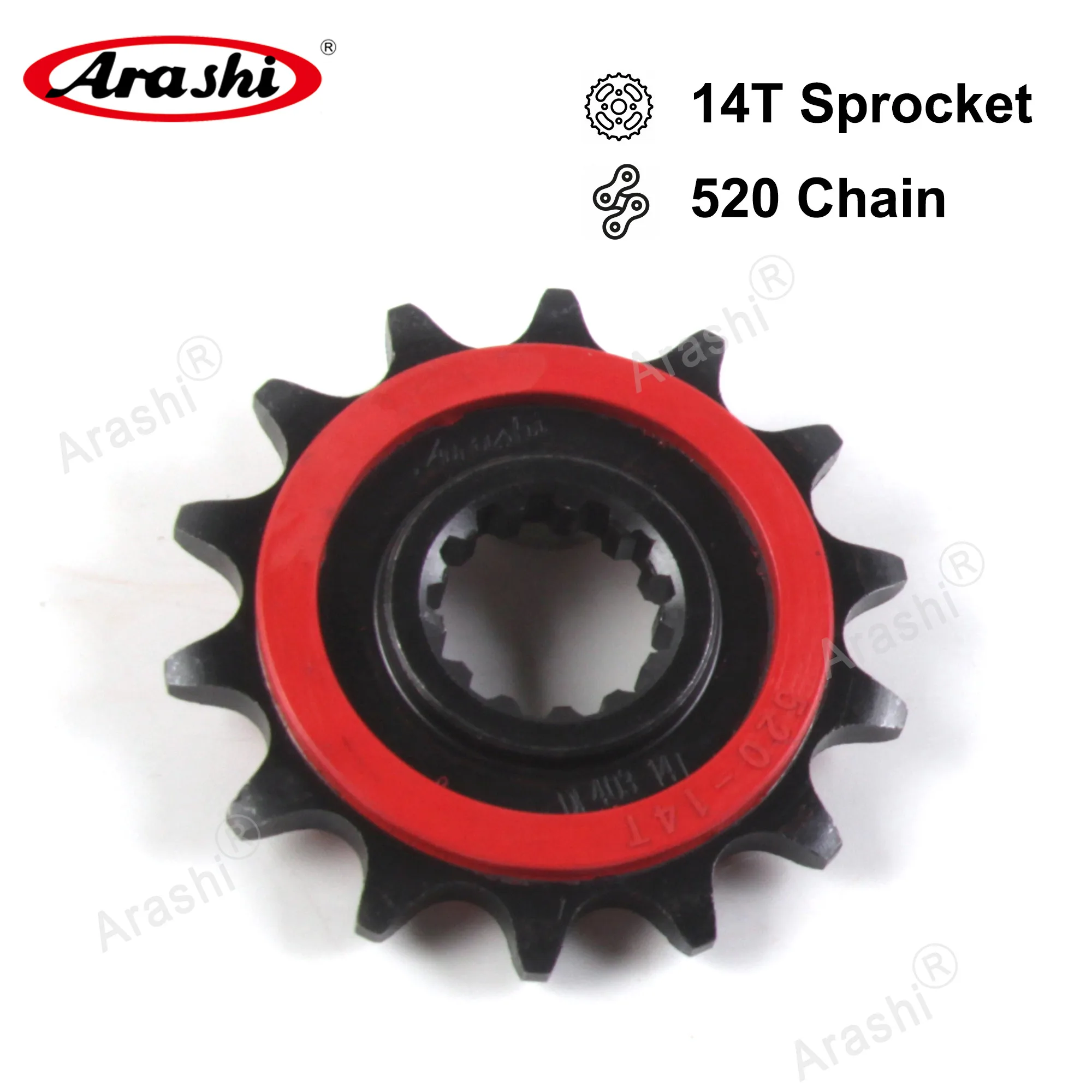 

Arashi 14T Steel Front Sprocket For KAWASAKI Ninja 300 SE / EX300 / ABS 2014 2015 2016 2017 2018 2019 Chain Sprockets Ninja300