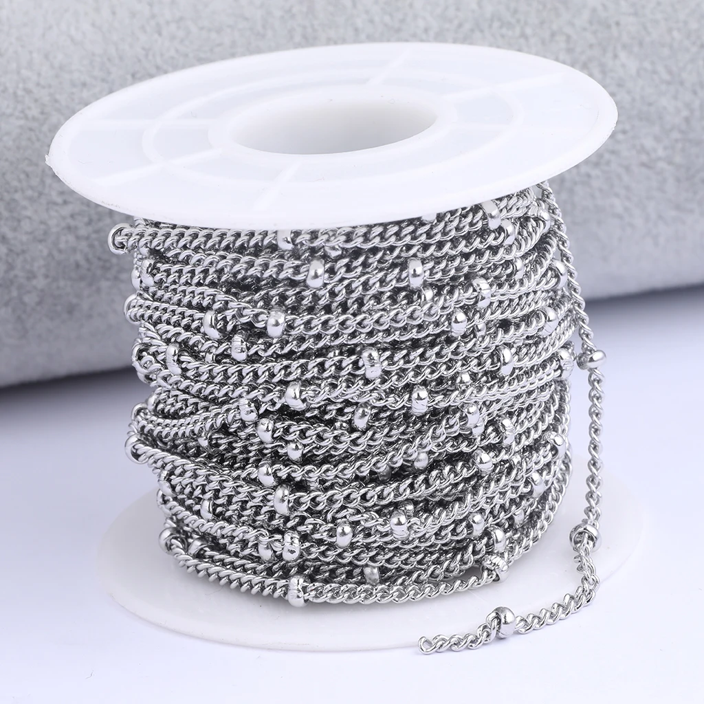 onwear 10meters/roll stainless steel necklace chains findings for jewelry making diy chaine pour fabrication bijoux