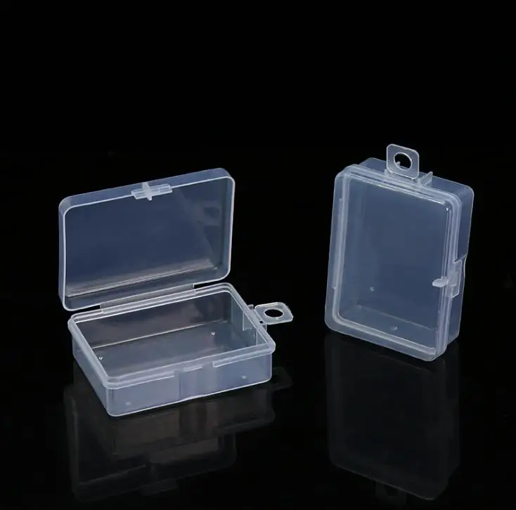 Clear Lidded Small Plastic Box For Trifles Parts Tools Storage Box Jewelry Display Box Screw Case Beads Container SN3327