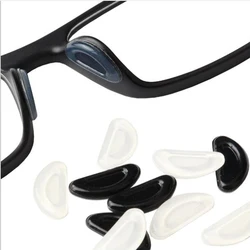 2 paires/lot de plaquettes nasales souples en Silicone à rainure D pour lunettes de Sport, branches antidérapantes, confortables pour les lunettes de soleil plates