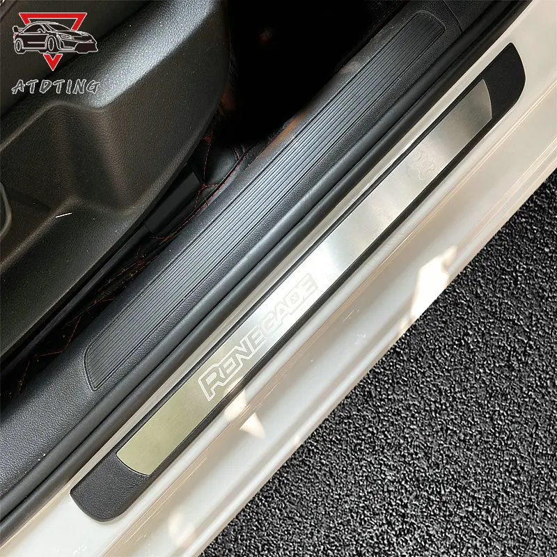 For Jeep Renegade 2015 2016 2017 2018 2019 2020 2022 Door Sill Scuff Plate Cover Car Accessories Trim