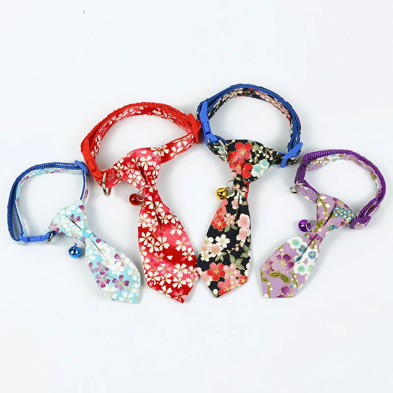 24 Pcs/lot Pet Simple and Fashion Decorative Costume for Dogs Cats Puppy Fashion Collar Tie with Flower Patterns