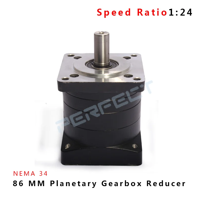 Ratio 1:24 Nema34 86mm Speed Reducer Input Shaft 14mm output Shaft diameter 16 Carbon steel Gear for Stepper Motor